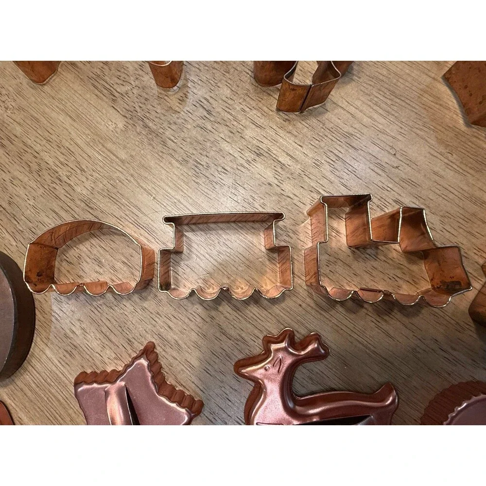 Lot 34 copper vintage to modern cookie cutters grandmas farmhouse kitchen retro